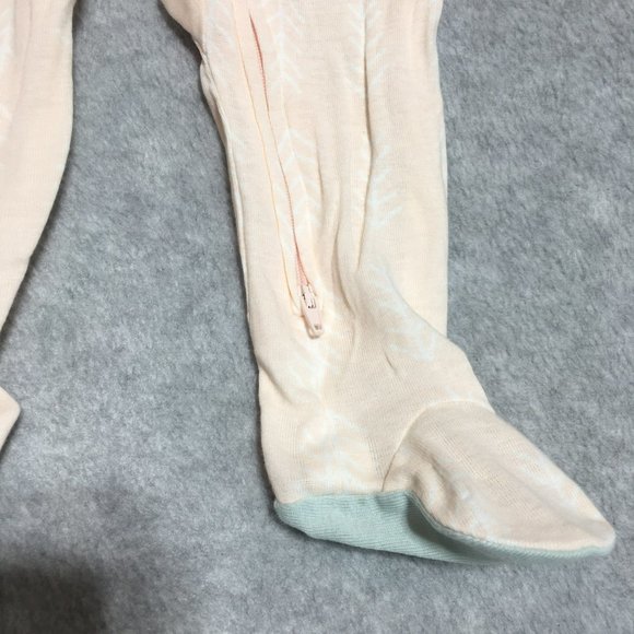 Cloud Island Baby Girl 3pk Sleep N Play 6-9m Footie Pajamas Zip-Up Pink Green - Picture 5 of 12